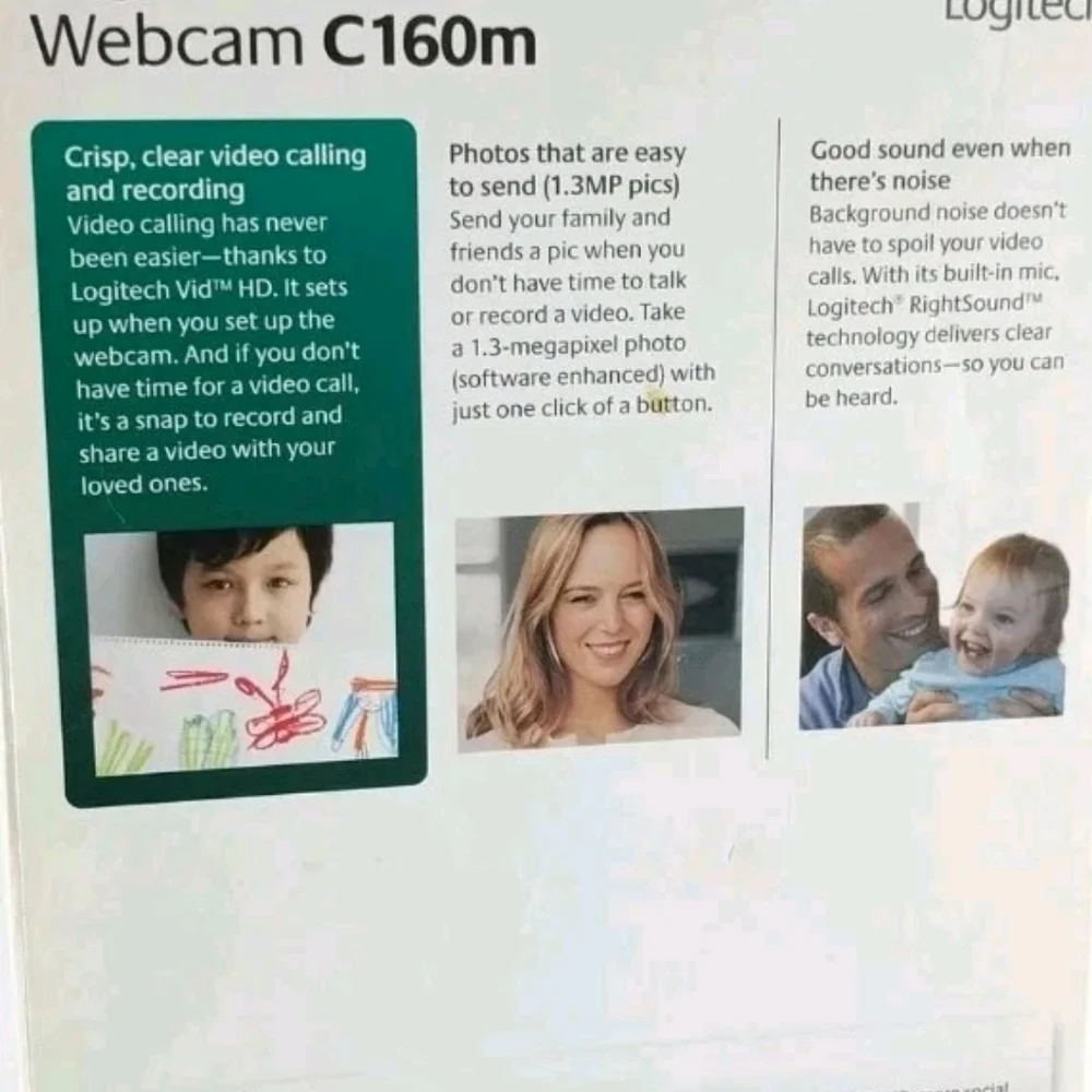 Logitech Silver and Black VGA Webcam
